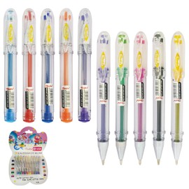 Hy-Kid Mini Ballpoint Pens, MULTICOLOUR, Medium Point (1.0mm), Pack of 10, Small Handy Ball Pens, Smooth Writing, School Home Everyday Use, iZOFAX Black Ball Pen