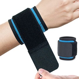 AMYONE Paquete de 2 Muñequeras Deportivas para Mujer Y Hombre, Muñequeras Ajustables Y Altamente Elásticas para El Sudor, Soporte de Compresión para T