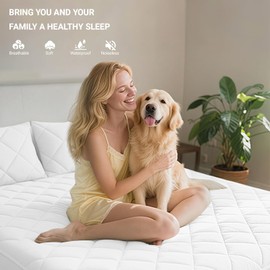 YSTELLAA Mattress Protector Waterproof 90 x 200 cm, Soft Mattress Cover Breathable, Mattress Protector Anti-Dust Mite, Mattress Protector for Mattress Topper up to 30 cm, White