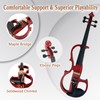 Ceciliec Electric Violin, 4/4 Full Size Solid Silent Fiddle with