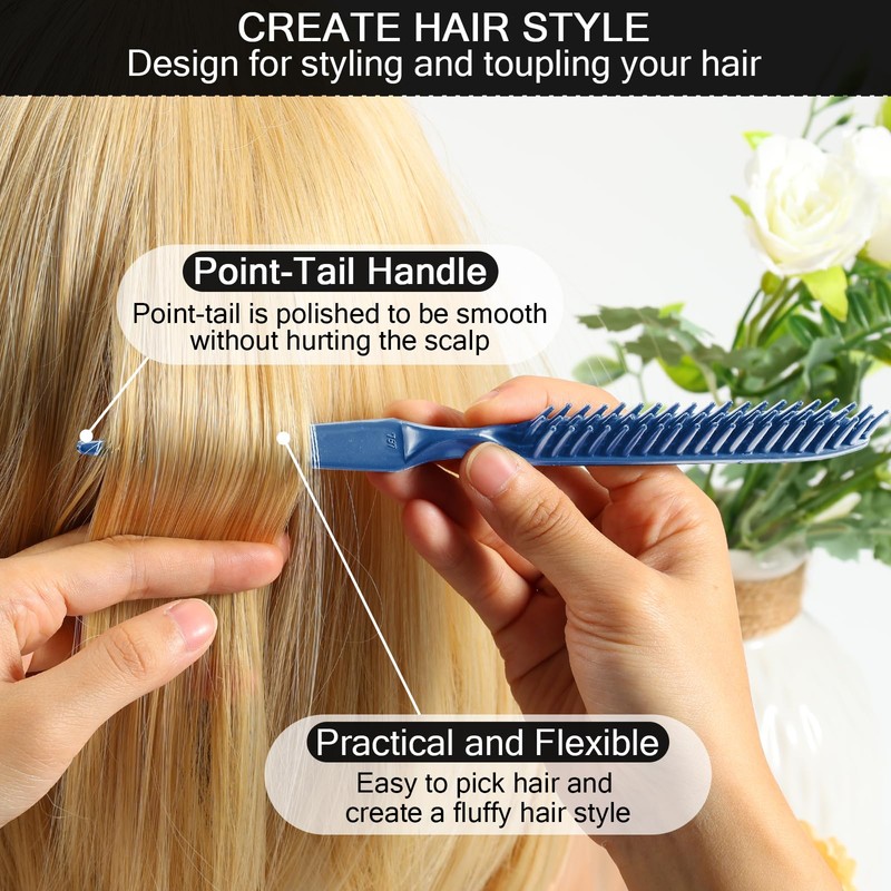 SIMPOR 3 Row Hair Comb for Natural Detangling, Hair Styling