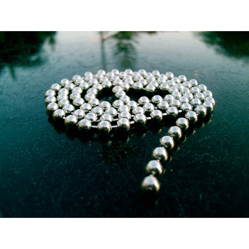 Unbranded CEILING FAN / LIGHT FIXTURE BEADED PULL CHAIN CHROME