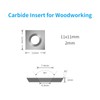 DEEFIINE 11X11mm Square Carbide Inserts for Woodworking(10 pcs)