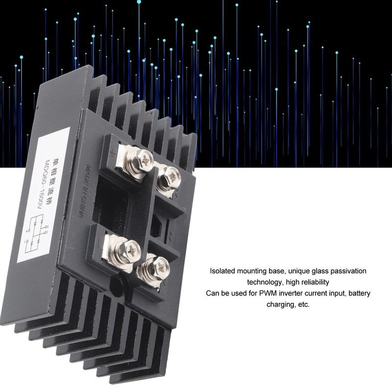 2 Pcs Bridge Rectifier MDQ60A 1600V Isolated Mounting Base Current