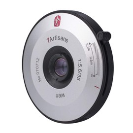 7artisans 35mm f5.6 Full Frame Format Manual Focus Len Compatible with Leica M-Mount for Leica M,M10,M240M-P240,M-TYP246,M-P,M 262,M7(Black Silver)