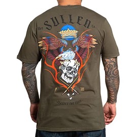 Sullen Men's Eagle Flame Tattoo Lifestyle Graphic Premium Short Sleeve Tee