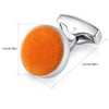 HONEY BEAR Cotton Fabric Valvet Cufflinks for Mens Shirt,for Business