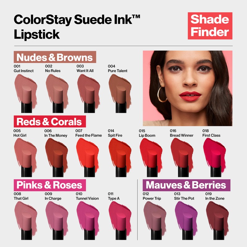 REVLON Lipstick, ColorStay Suede Ink, Built-in Primer, Infused with Vitamin
