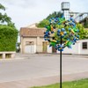 Senflame Double Blade Hummingbird Swivel Wind Spinners, Outdoor Garden Spinners