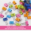 Foldback Clips, Pack of 40 Smile Clips, Metal, Paper Clips