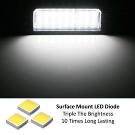 iJDMTOY Xenon White Full LED License Plate Light Kit Compatible With Hyundai 2018-up Sonata Elantra, Kia 2017-up Niro Cadenza K7, 18-up Rio, 21-up K5, 18-SMD White LEDs & Can-bus Error Free