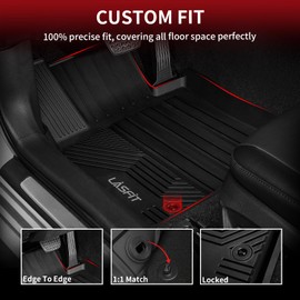 LASFIT Floor Mats & Trunk Mat for Toyota Camry 2018-2024 FWD Only (Not Fit for Hybrid or AWD), 100% TPE All Weather Custom Fit 1st & 2nd Row & Trunk Liner for Camry L/LE/SE/TRD/XLE/XSE, Black, Black