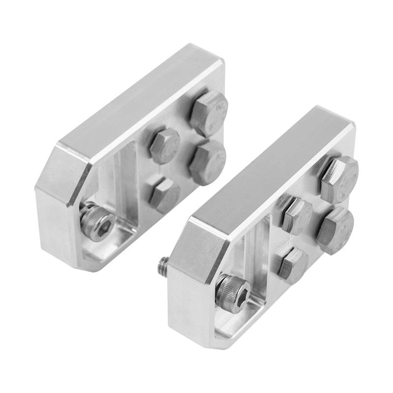 BEVINSEE Pair Car Audio 4 Spot Flat Battery Terminals Bolt