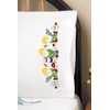 Tobin Gnomes Stamped for Embroidery Pillowcases, White
