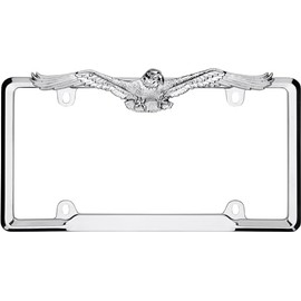 Cruiser Accessories 22330 Eagle License Plate Frame, Chrome,1 Frame