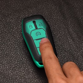 ELOHEI Soft TPU Car Key Fob Case Cover for Ford F150 Explorer 2013-2017 Fusion Mustang Edge Lincoln MKZ MKC MKX 5 Buttons Smart Key