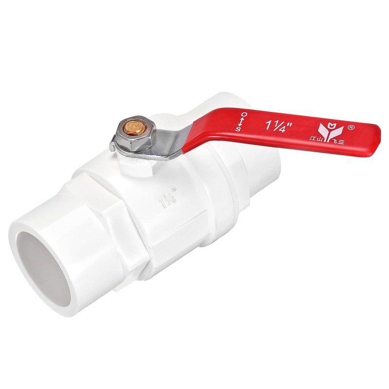 sourcing map Ball Valve, 40mm ID PVC Socket End Shut
