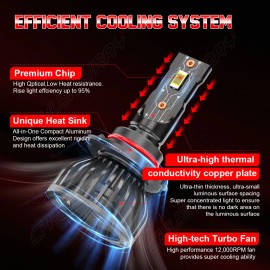 CHUSYYRAY FOR Toyota Corolla 2009 2010 2011 2012 2013 6x LED Headlight Hi/Lo+Fog Light Kit