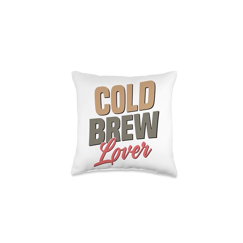 Cold Brew Lover Iced Coffee Lover Espresso Latte Throw Pillow