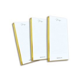 Dany Marcus Notepad Set with Gold Cut, Notepad, To Do List, DIN Long, 100 x 210 mm, 80 Pages (3)