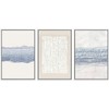 SIGNWIN Framed Canvas Print Wall Art Set Blue White Grunge