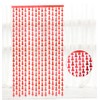 Bachelorette Party Decoration,2 Pack Red Fringe foil Curtains 3.3 x