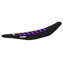 Enjoy MFG 2022-2025 Yamaha YZ 125/250 Seat Cover By Enjoy MFG ALL BLACK PURPLE RIBS #311