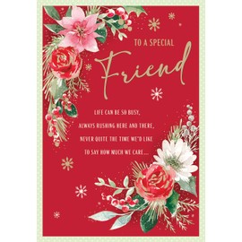 Regal Publishing Christmas Card To a Special Friend Floral - 9 x 6 inches