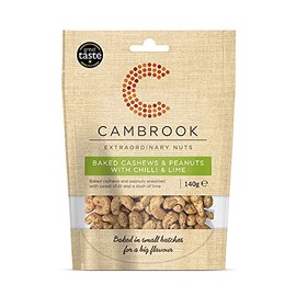Cambrook Baked Cashews & Peanuts with Chilli & Lime 140g (Pack of 10)