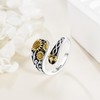 YFN Sunflower Bee Ring Sterling Silver for Women Sunflower Jewellery