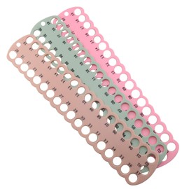 JCBIZ 3pcs Thread Organizer Embroidery Floss Organizer 3 Colors (Pink, Green, Yellow) Plastic Floss Bobbin Cross Thread Holder