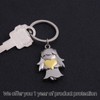 GZXYA Guardian Angel Keyring Lucky Charm Pendant, Angel with Hearts