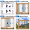 Muzata 50Pack 26" Aluminum Deck Balusters Round Black Deck Railing