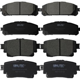 SIPAUTEC-Front & Rear Carbon Fiber Ceramic Brake Pads Replacement For 2020 2021 2022 2023 Toyota Highlander
