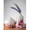 Karma, White Medium Bud Ceramic Flower Vases for Rustic Home