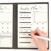 Daily and Weekly Planner,7" x 10" Black Daily Task Notebook