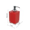 Gedy Bathroom Soap Dispenser, Resin, red, 16.2 x 7 x