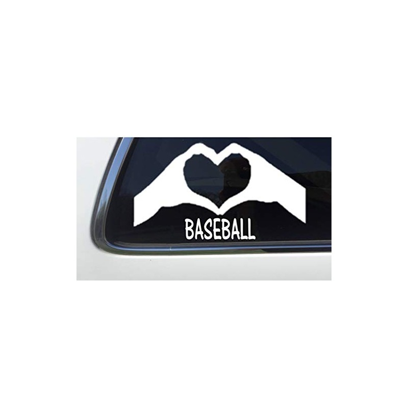 ThatLilCabin - Baseball Heart Hands AS221 8" Baseball Decal