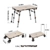LEADALLWAY 3-in-1 Multi-Purpose Camping Table Wagon Portable Outdoor Platform Truck,