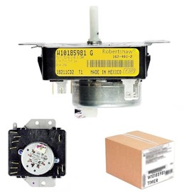 Timer para Secadora Whirlpool W10185981 Original Robertshaw Programador | Repuesto Original 115VAC 60Hz reemplaza WPW10185981 F y E | (Original de Fábrica)