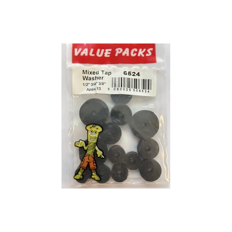 Value Packs 13 Mixed Assorted Tap Washers