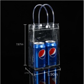 Lovgrin Bolsas de Regalo de PVC Transparente con Asas, 30PCS Bolsas de Plástico Reutilizable,