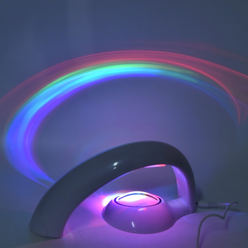 Rainbow Projection Lamp Colorful ColorChanging USB Power Supply Projector Light
