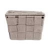 Wenko Adria Storage Basket with Lid, taupe, 14 x 19