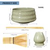 4PCS Matcha Whisk Set,Exquisite Handcrafted Bamboo Matcha Whisk Set,Includes Ceramic