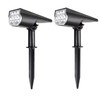 Solar Spot Lights Outdoor, 2 Pack Warm White Landscape Spotlights
