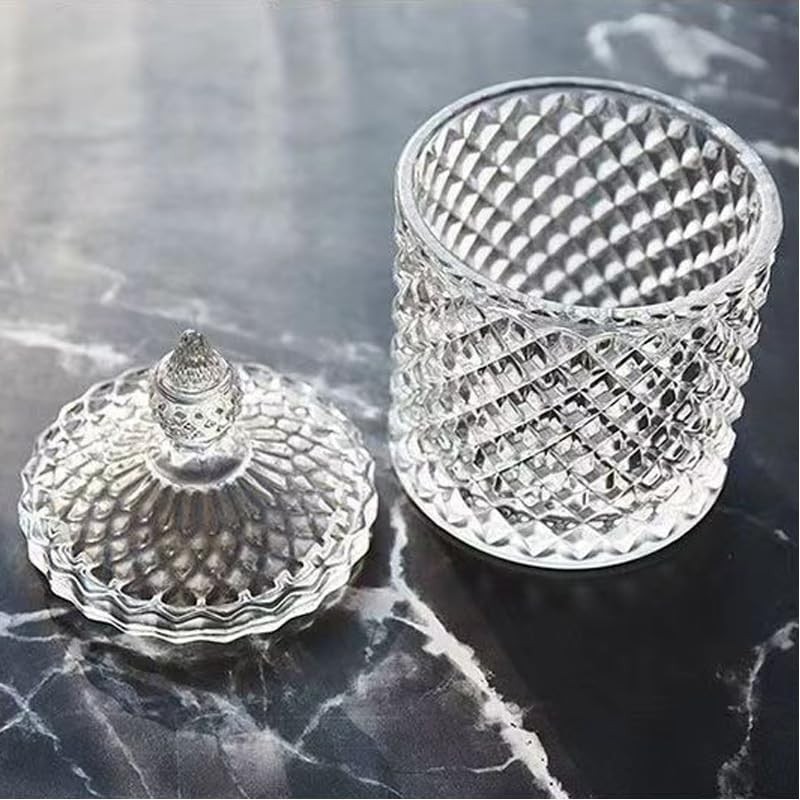 Anwat Glass Jars Food Storage Organizer Container Candy Storage Box