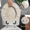 Angel Shield Marble Toilet Seat Durable Molded Wood with Quiet