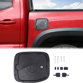 Aunginsy Car Fuel Tank Cap Replacement Anti-theft Lock Cap Compatible with Toyota Tacoma 2016-2023 Pickup Door Fuel Tank Cover W/Lock Gas Cap Tank Trim Cover Fuel Filler Door Protector Accessories