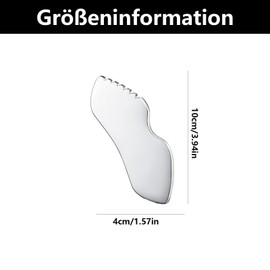 The gua, gua sha stein edelstahl, gesichtsmassage stein, body gua sha, guasha scraping massage tool für gesicht hals, body gua sha gesichtsschaber schönheitswerkzeug zur hautpflege(silber)